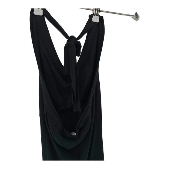 Splendid | S Small Black Ribbed Halter Bodycon Dress - Picture 3 of 12